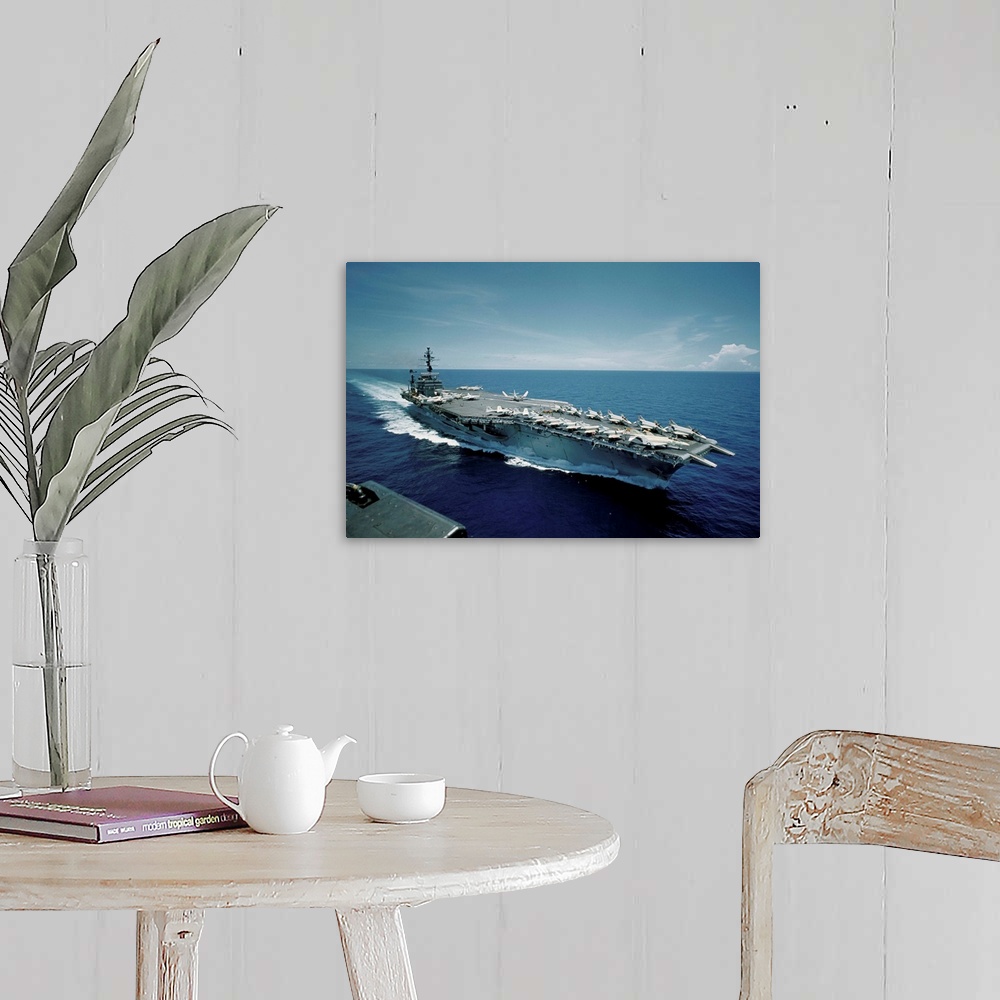 Aircraft Carrier Uss Constellation At Sea Wall Art Canvas Prints