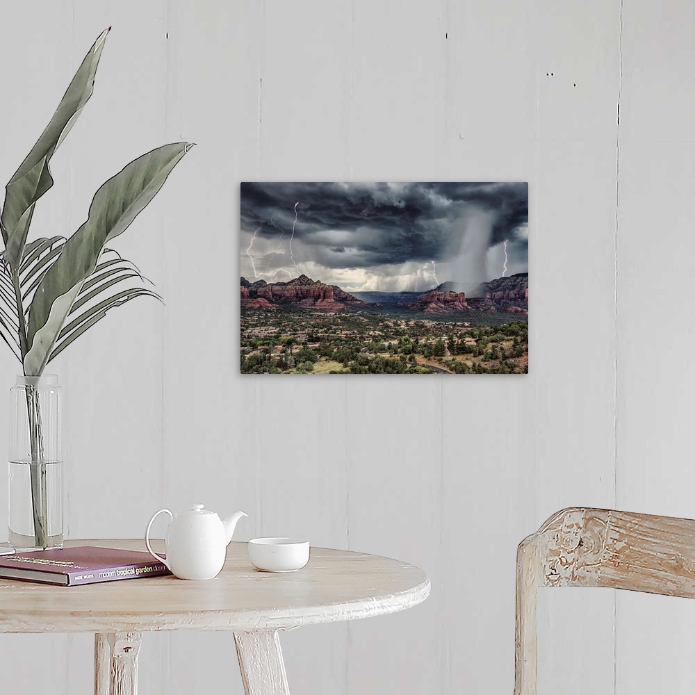 Lightning storm over Sedona, Arizona Wall Art, Canvas Prints, Framed ...