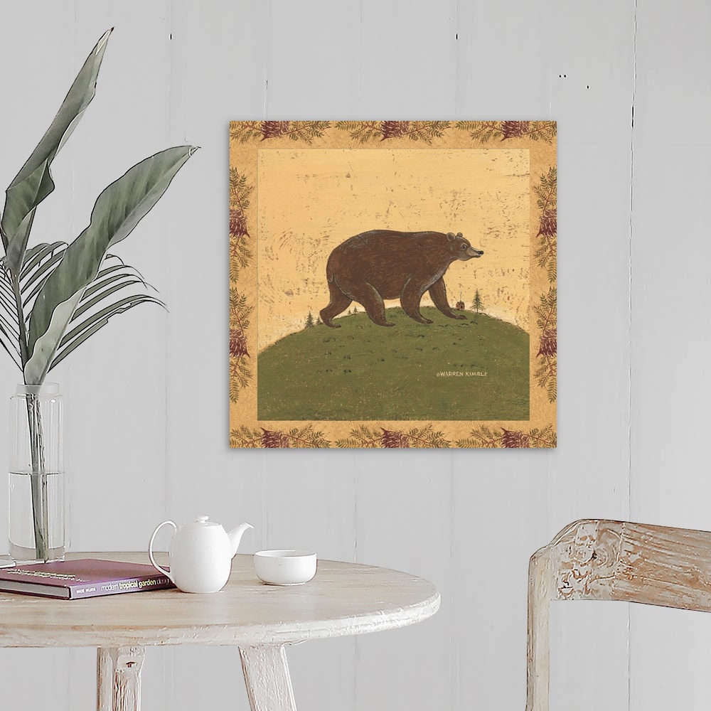 Folk Bear Wall Art, Canvas Prints, Framed Prints, Wall Peels | Great ...