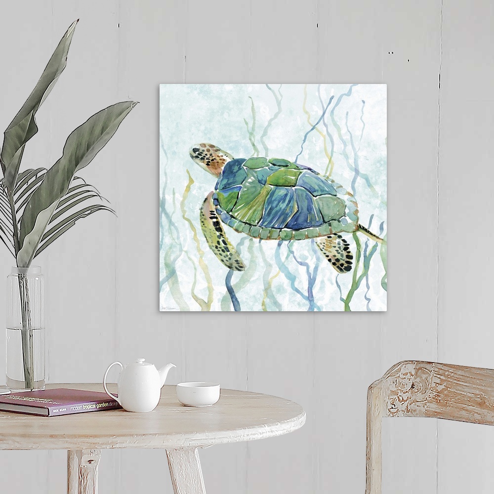Sea Turtle Swim II Wall Art, Canvas Prints, Framed Prints, Wall Peels ...