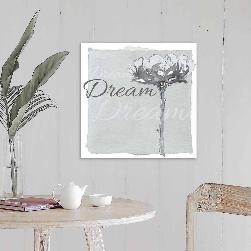 Gray floral - Dream Wall Art, Canvas Prints, Framed Prints, Wall Peels ...
