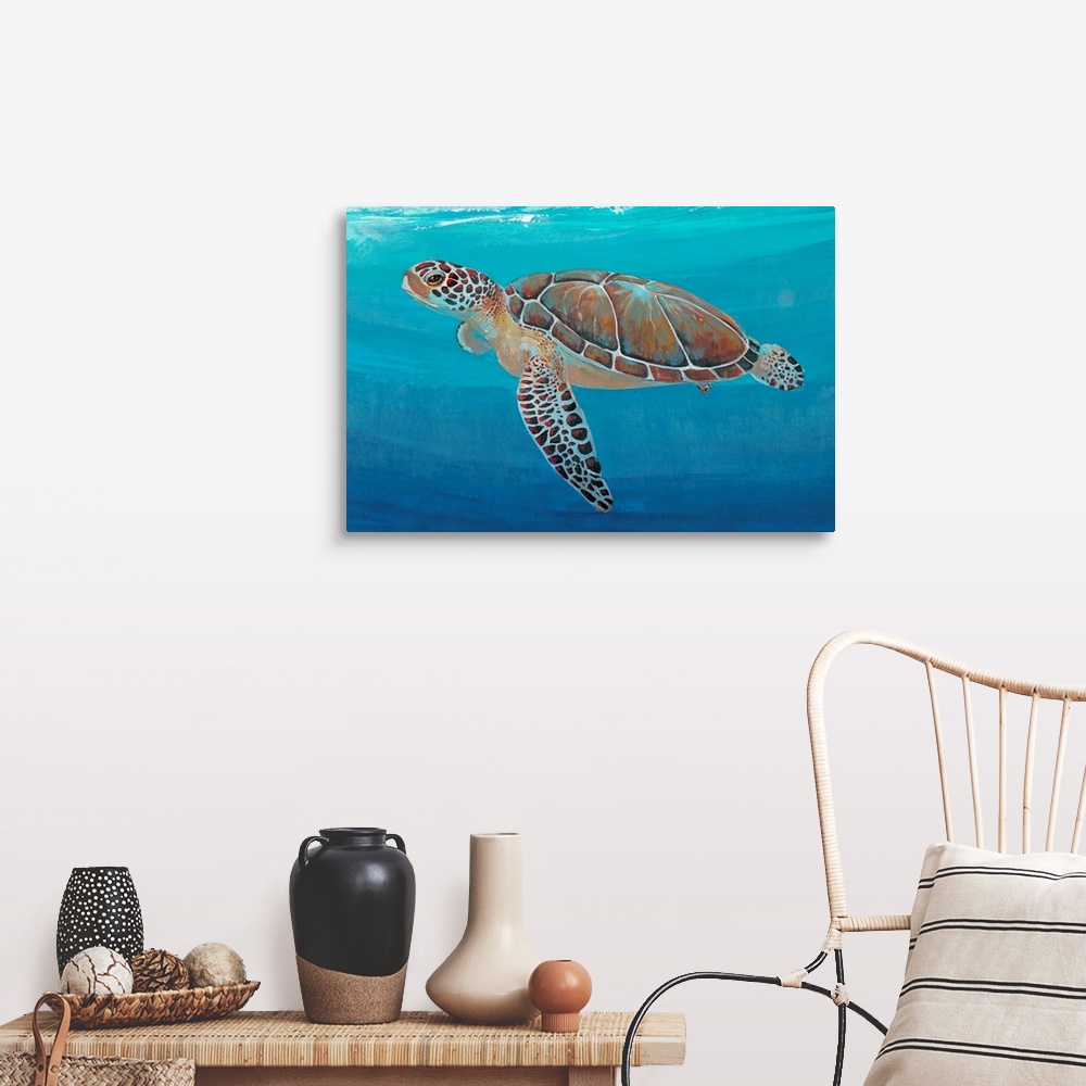 Ocean Sea Turtle II Wall Art, Canvas Prints, Framed Prints, Wall Peels ...