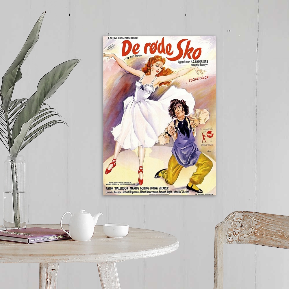 The Red Shoes, Danish Poster Art, 1948 Wall Art, Canvas Prints, Wall Peels | Great Big Canvas