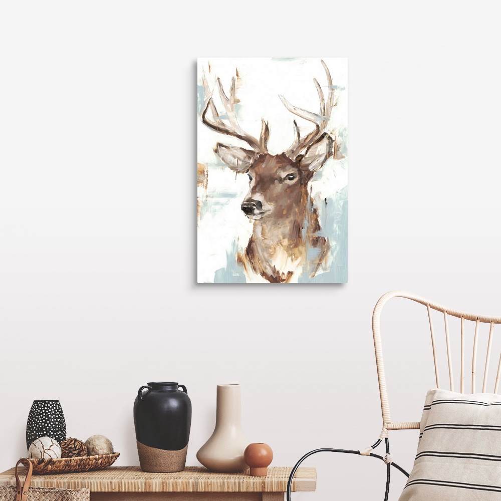 Modern Deer Mount II Wall Art, Canvas Prints, Framed Prints, Wall Peels ...