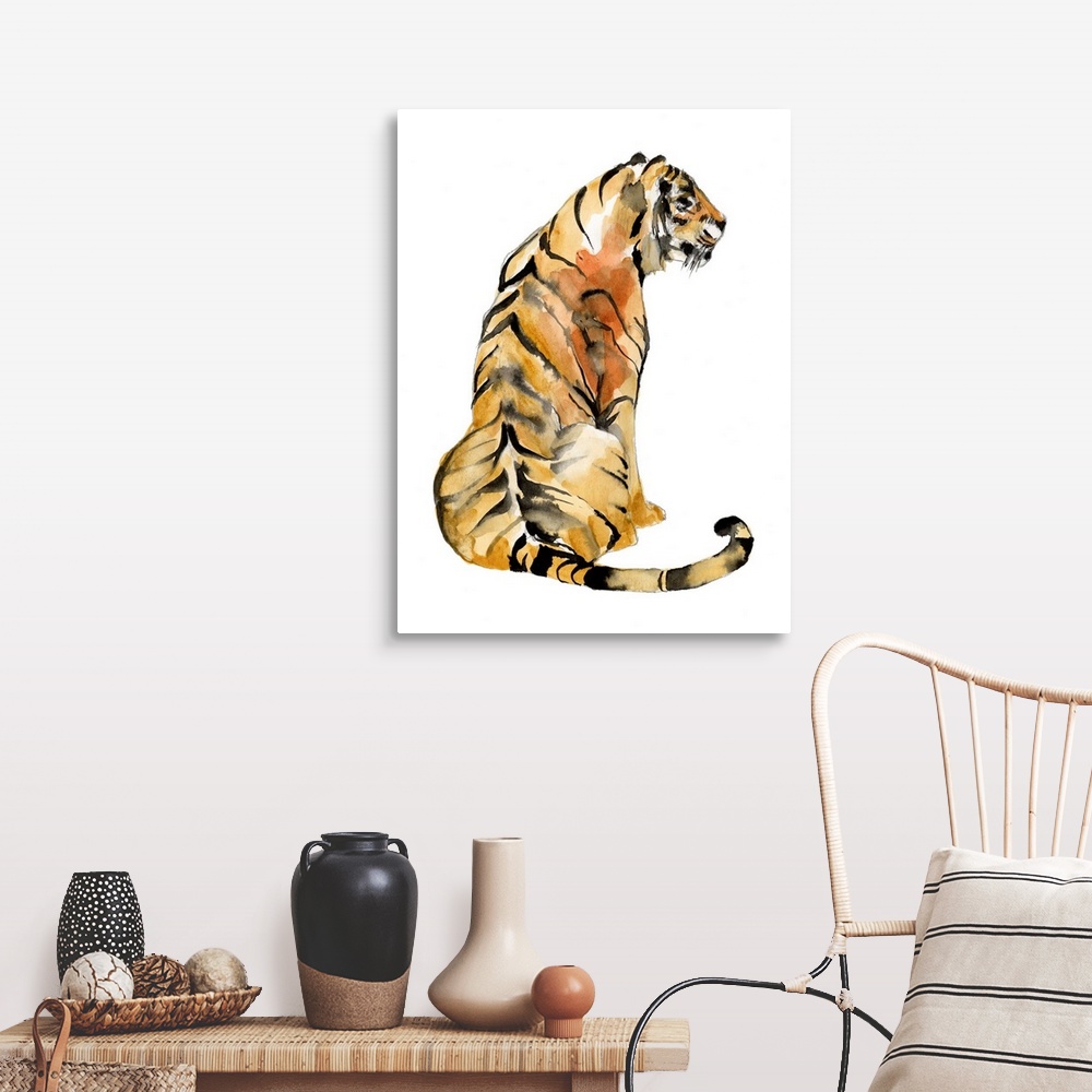 Sitting Tiger I Wall Art, Canvas Prints, Framed Prints, Wall Peels ...