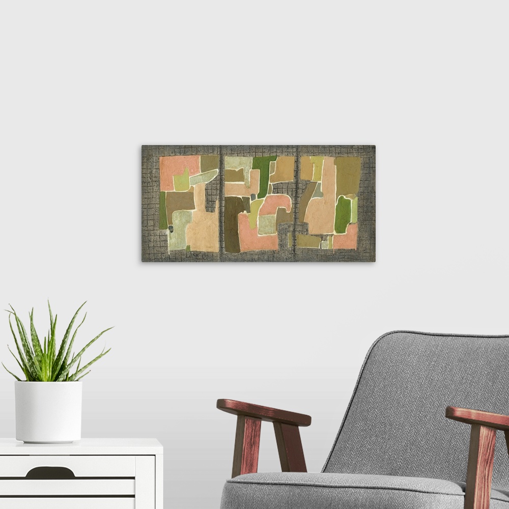 A modern room featuring Palimpsest