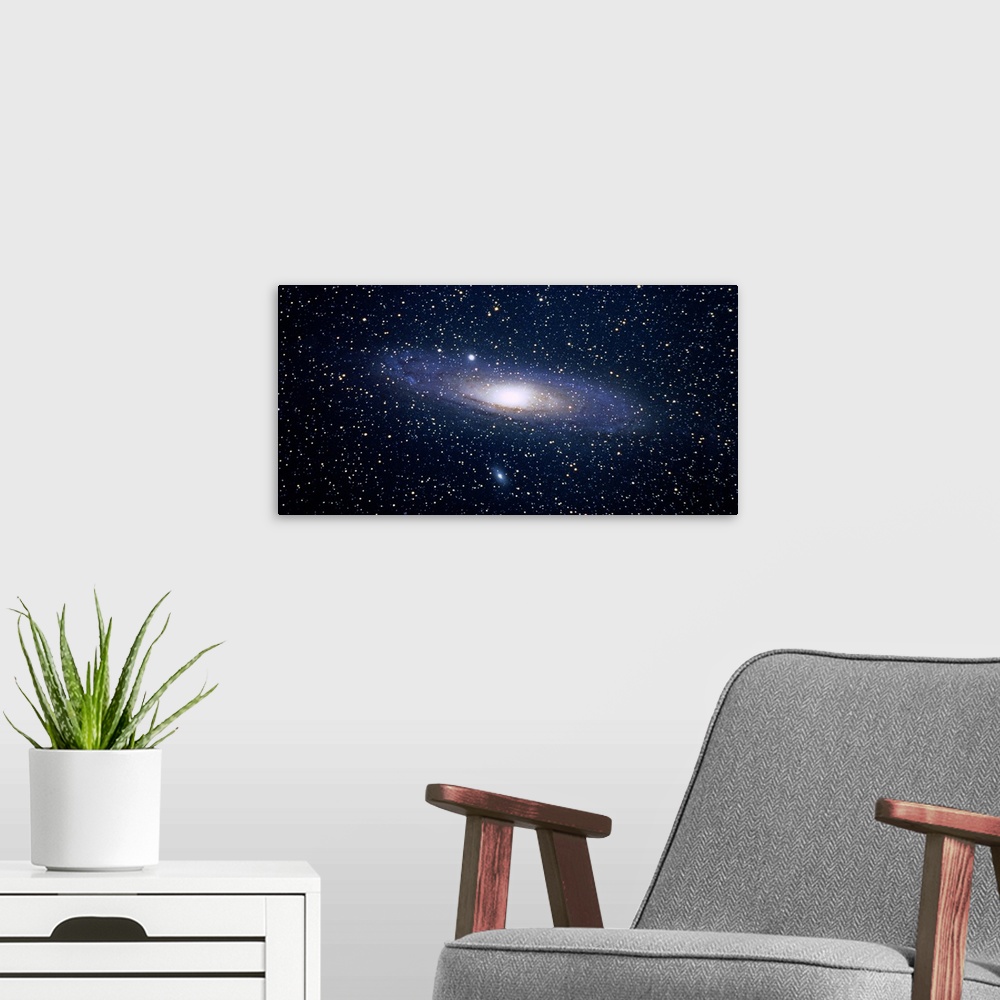 A modern room featuring Andromeda Galaxy (Photo Illustration)
