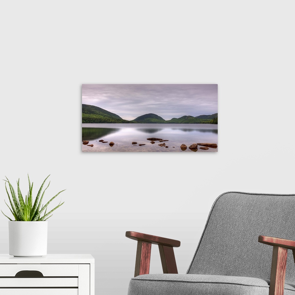 A modern room featuring Morning stillness on Eagle Lake, Acadia National Park, Maine
