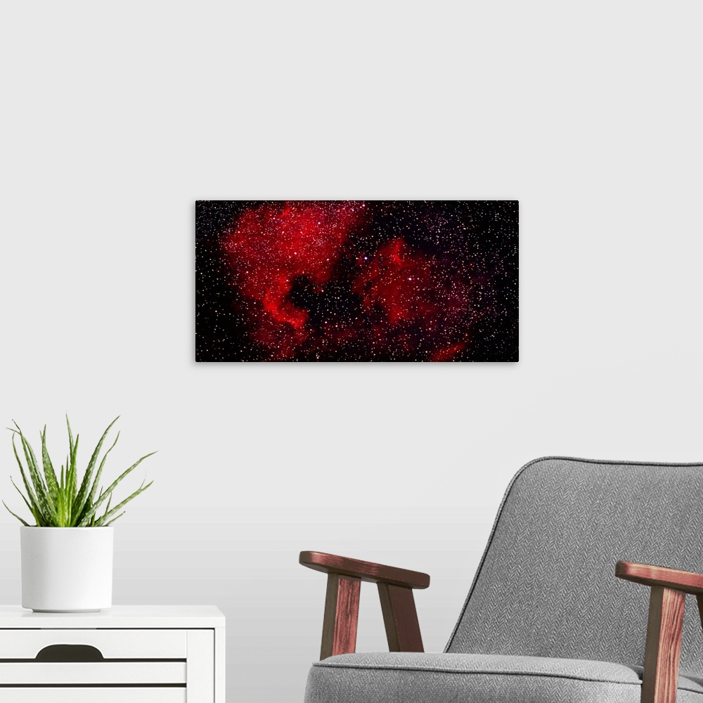 A modern room featuring North American Nebula (Photo Illustration)