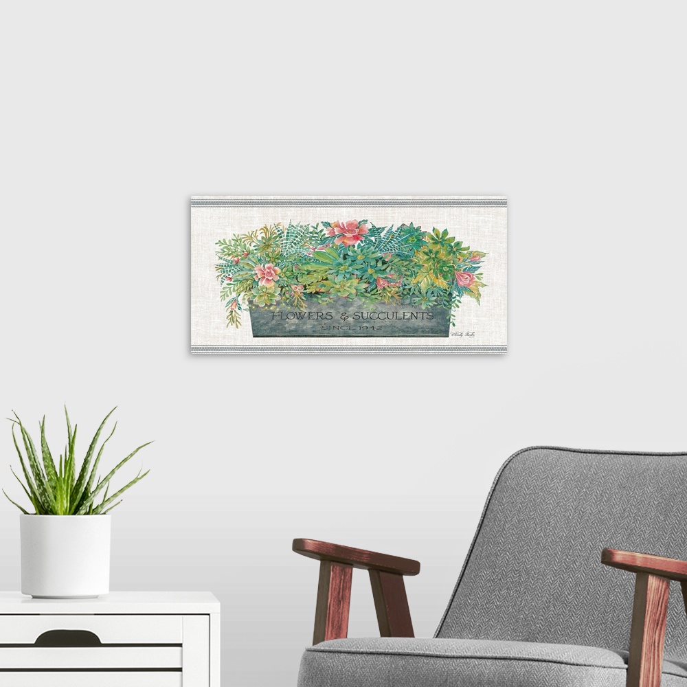 A modern room featuring Flowers & Succulents