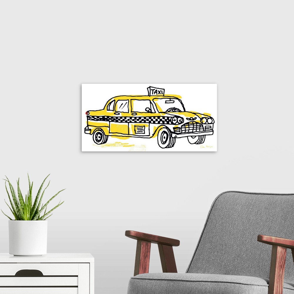 Big New Cab Canvas Peels Art, | Canvas Prints, Wall York Framed City Wall Taxi Great Prints,