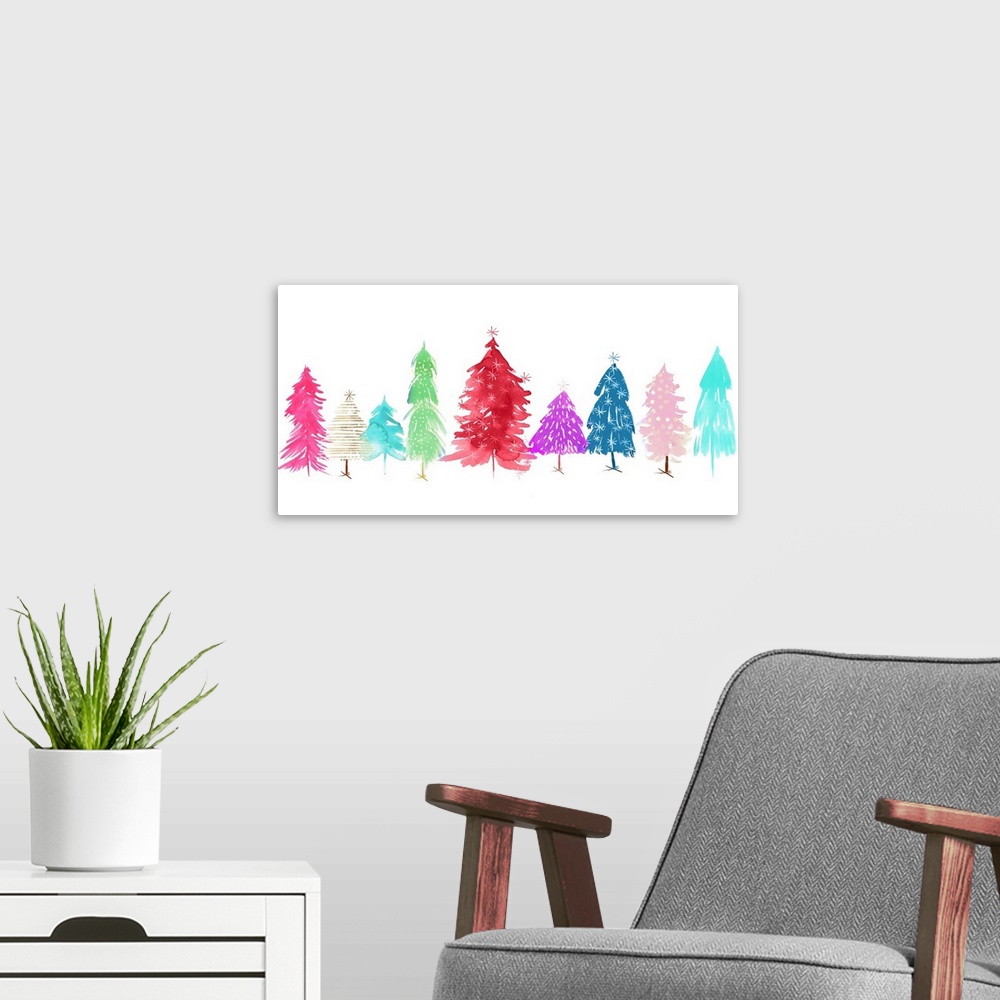 A modern room featuring Merry and Bright
