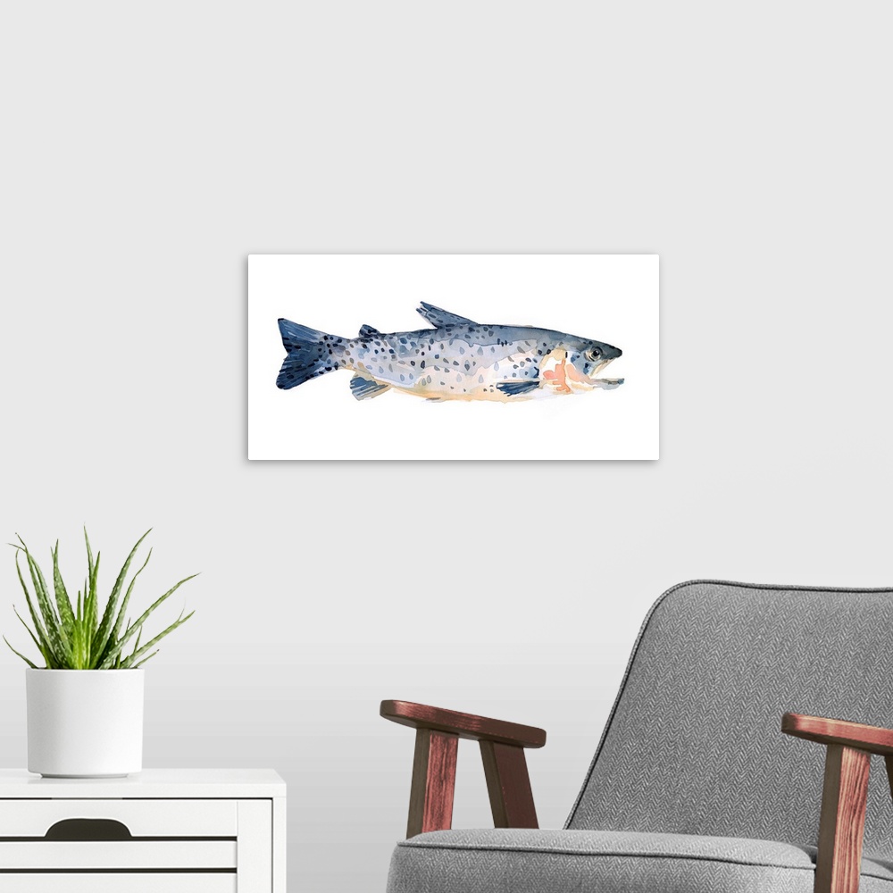 A modern room featuring Freckled Trout IV