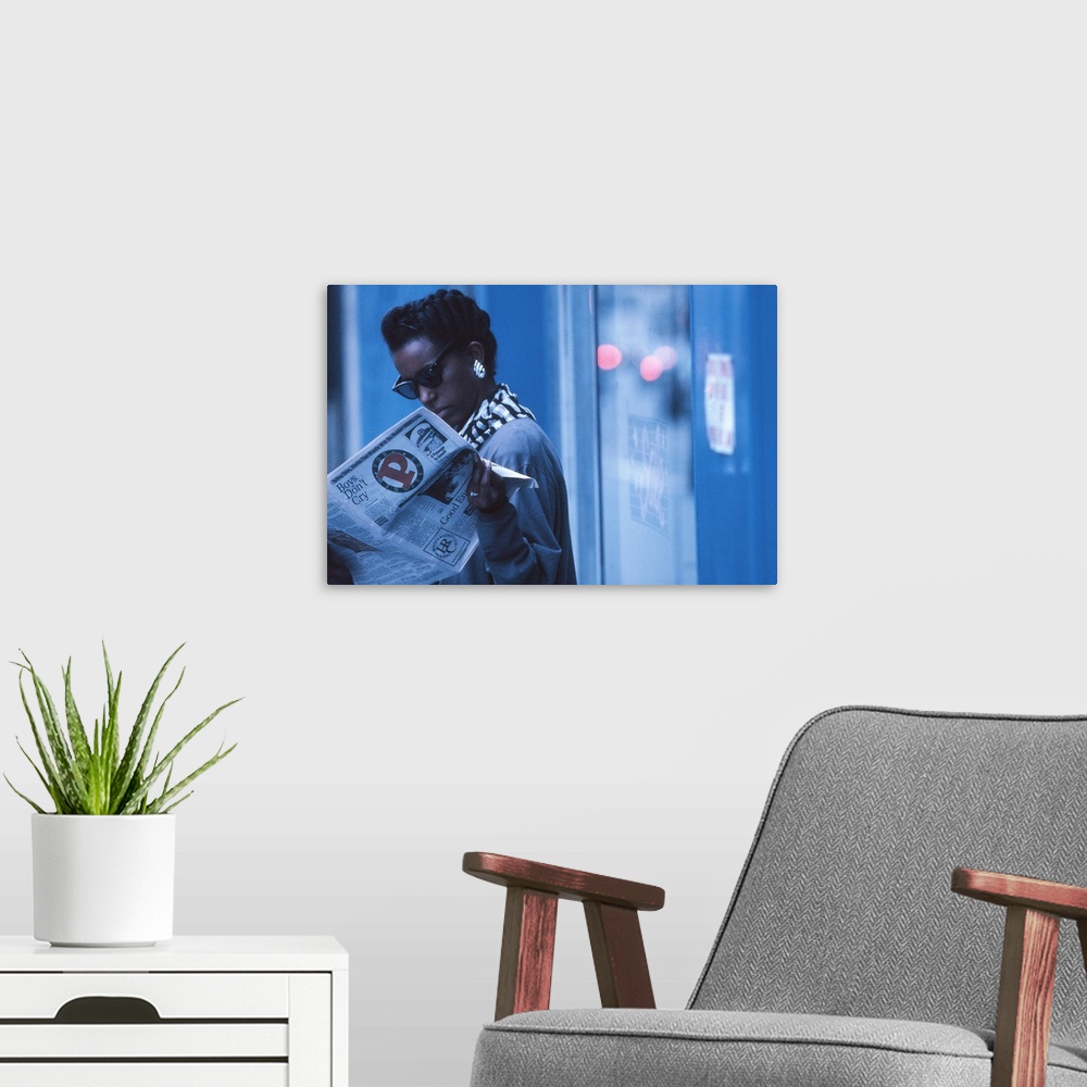 A modern room featuring Boys Don't Cry (From The Series "New York Blues")
