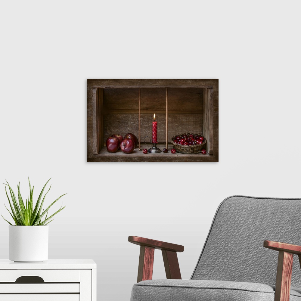 A modern room featuring Christmas Card