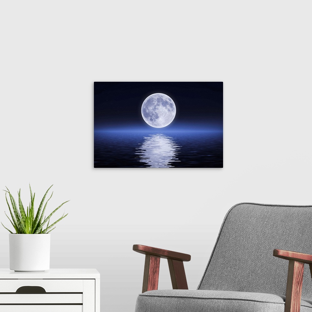A modern room featuring Moon Reflection