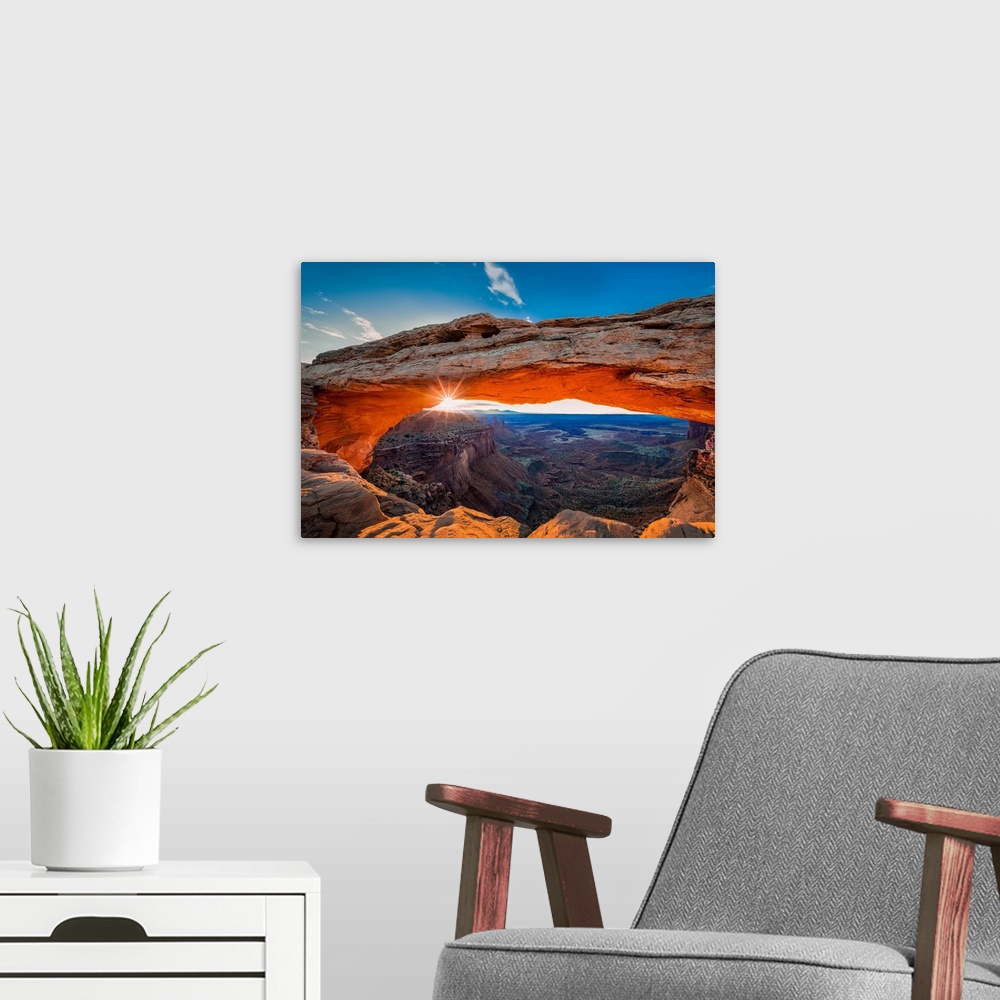 A modern room featuring Sunrise At Mesa Arch