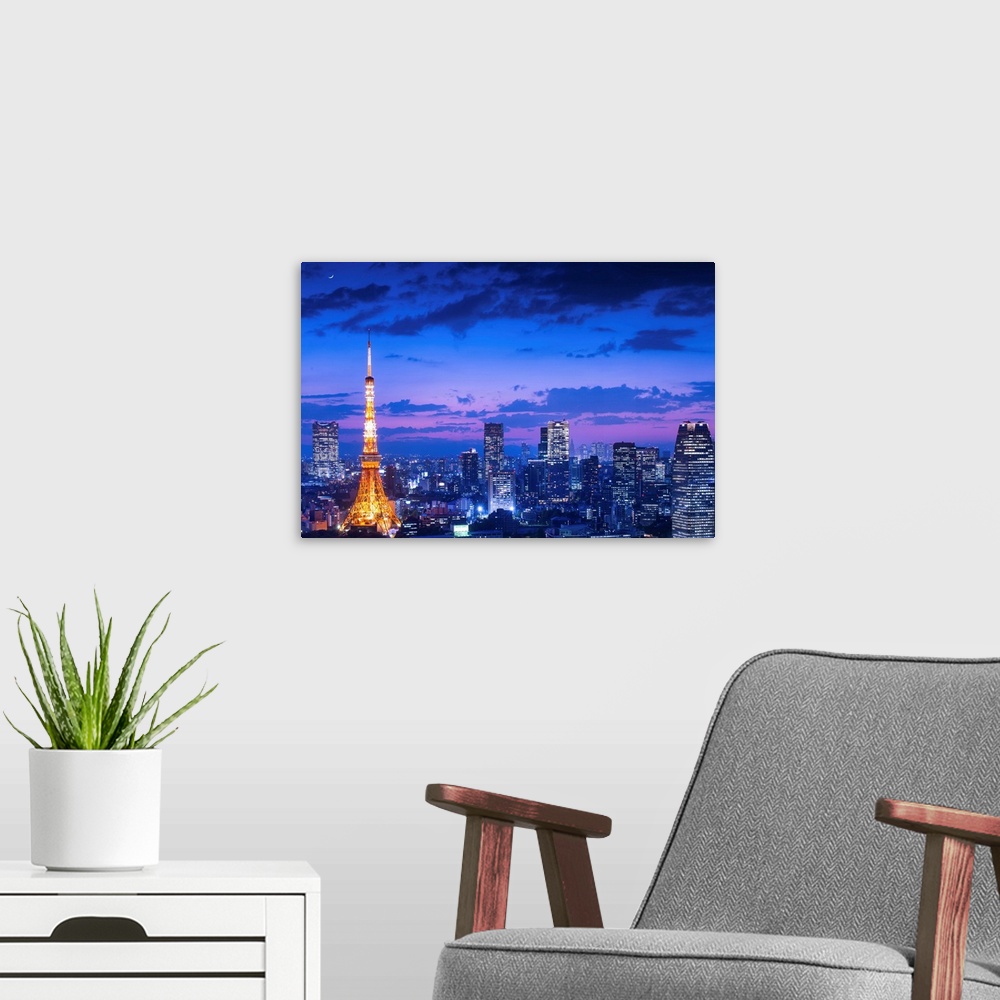 A modern room featuring Tokyo Night View
