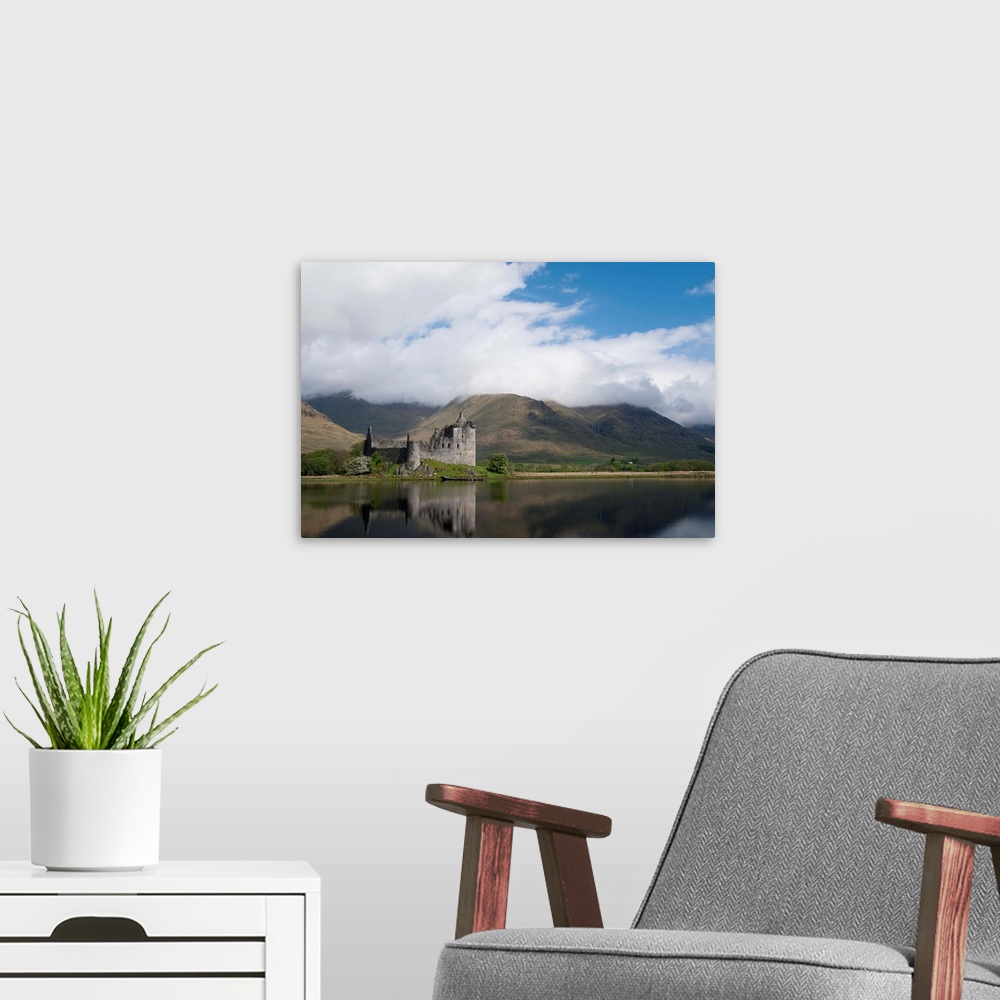 A modern room featuring United Kingdom, Scotland, Kilcurn Castle On A Peninsula At The End Of Loch Awe