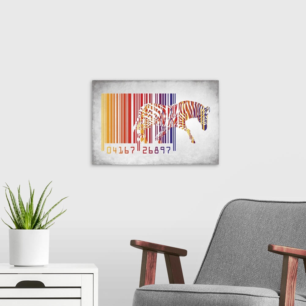 A modern room featuring Zebra Barcode