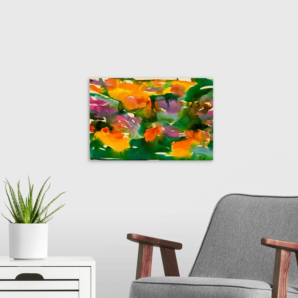 A modern room featuring Abstract 4.