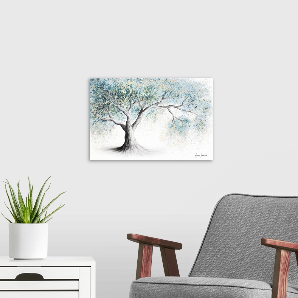 A modern room featuring Gentle Frost Tree