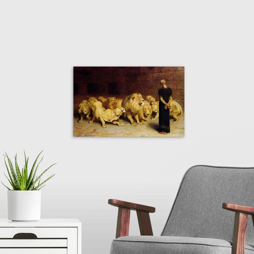 Daniel in the Lions Den Canvas, Framed, Metal, or Acrylic - Free Shipping!  Free 8x8 Canvas with any purchase! (See Personalization Field)