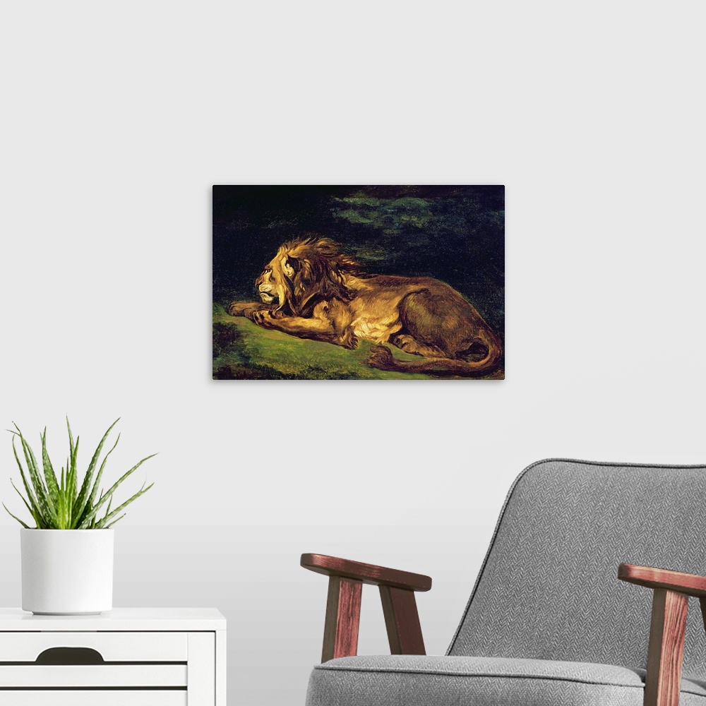 Lion Resting Wall Art, Canvas Prints, Framed Prints, Wall Peels | Great ...