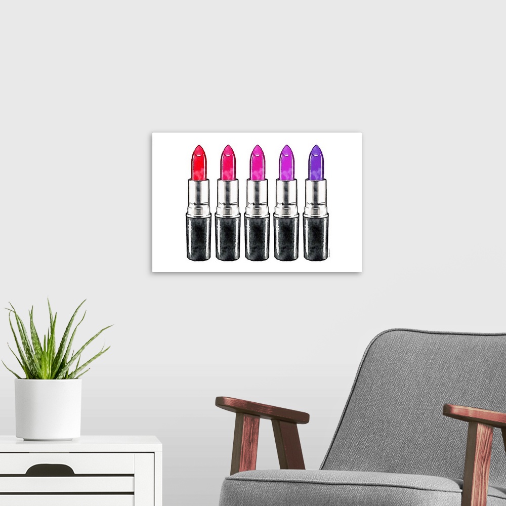 A modern room featuring Bright Lipstick