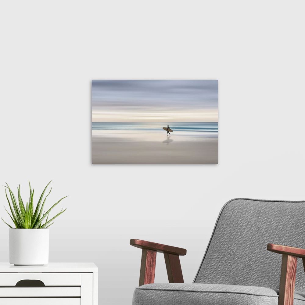 A modern room featuring Beach Time