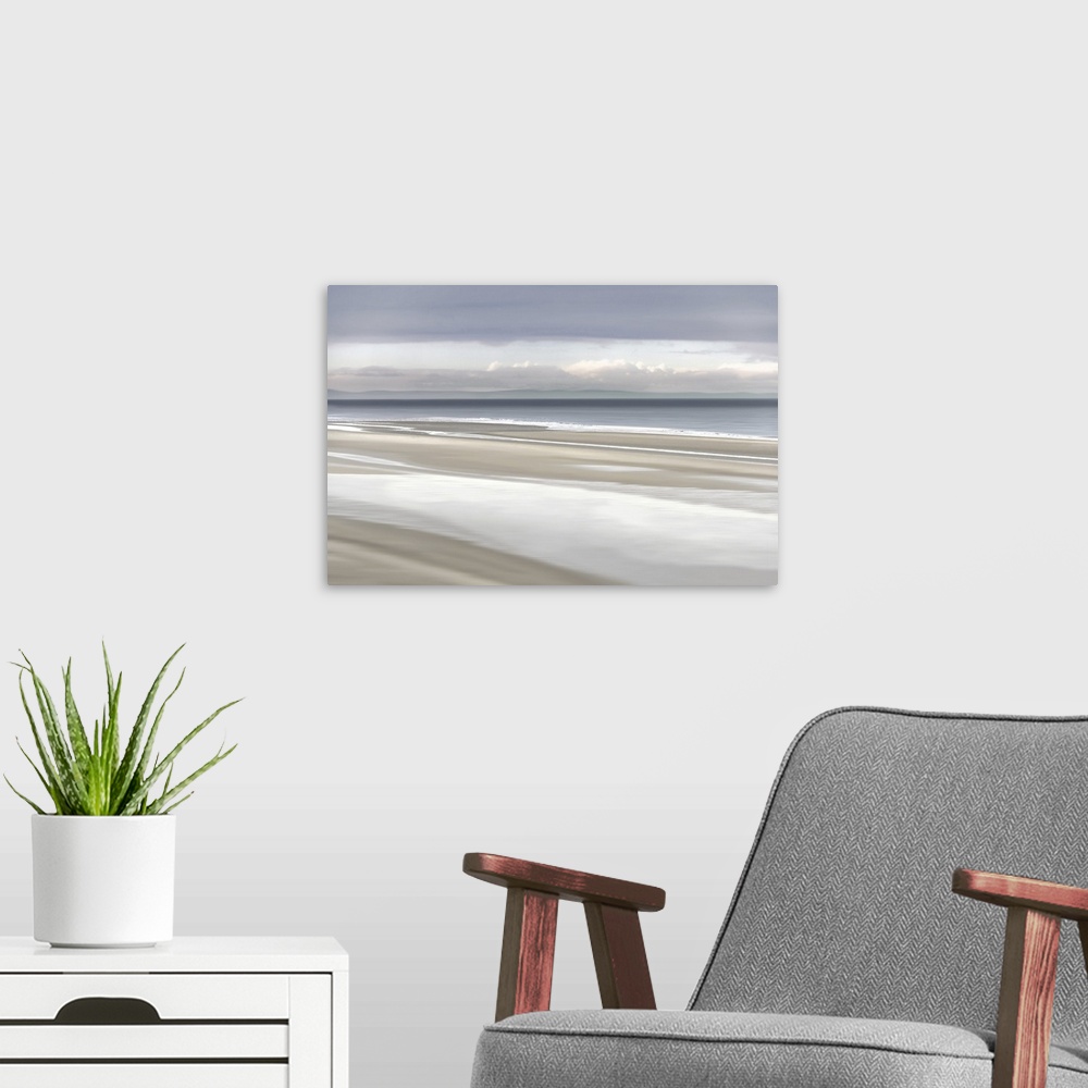 A modern room featuring Pages of the Sea, Formby Beach
