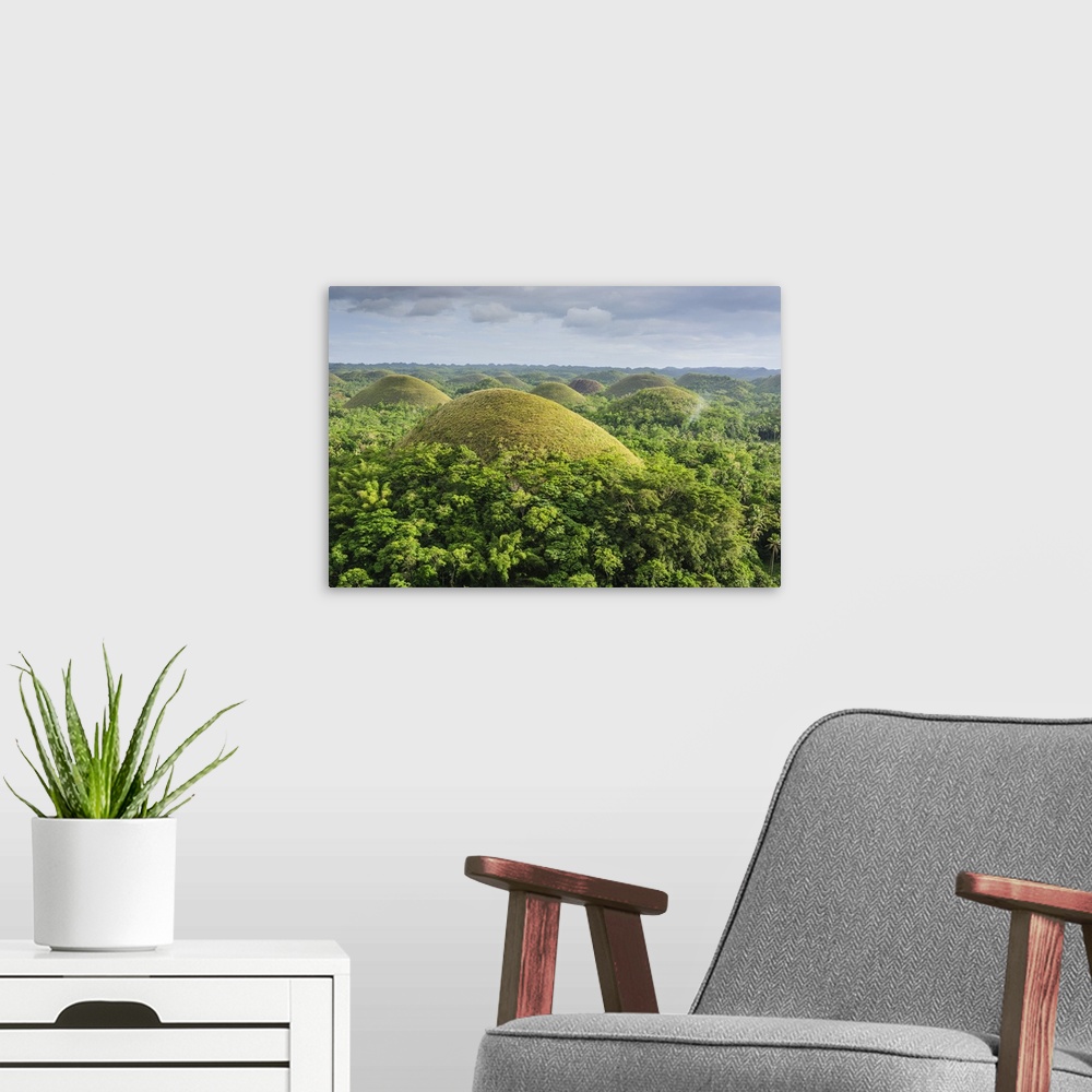 A modern room featuring Chocolate Hills, Bohol, Philippines.