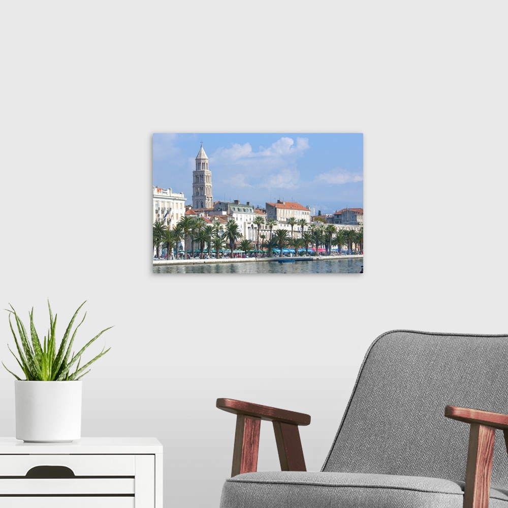 A modern room featuring Croatia, Split, Coastal View Of Popular Embankment