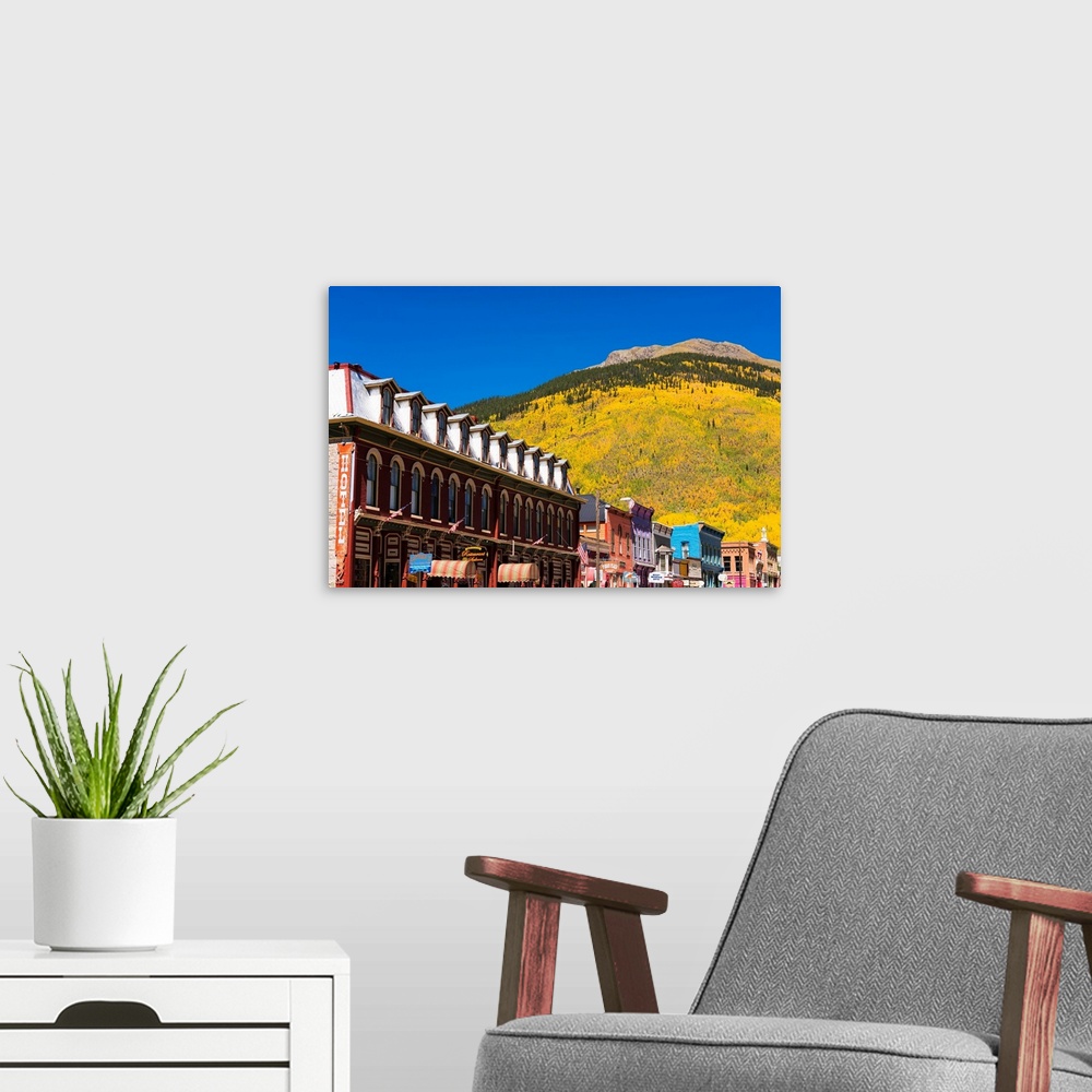 A modern room featuring Historic downtown and fall color, Silverton, Colorado USA