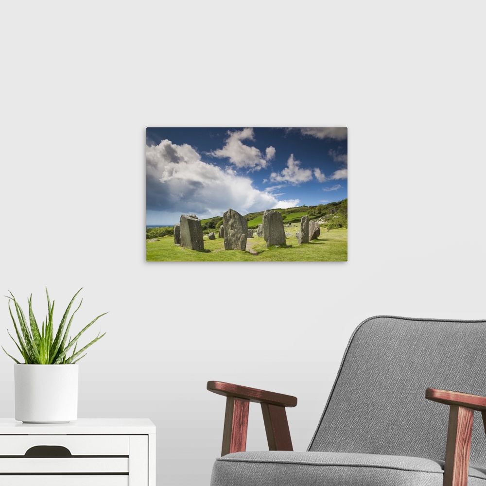 A modern room featuring Ireland, County Cork, Drombeg, Drombeg Stone Circle, 5th century.