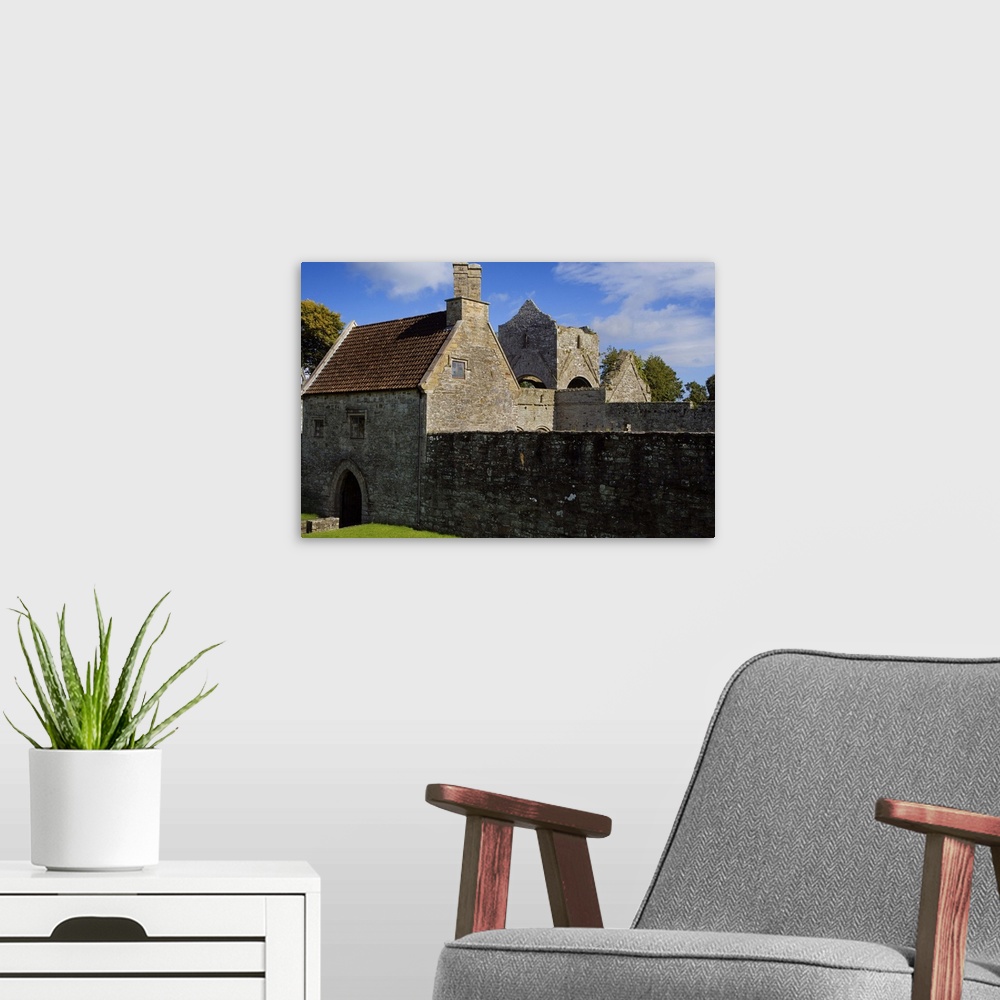 A modern room featuring Europe, Ireland, County Roscommon. View of the Boyle Abbey ruins. Credit as: Dennis Flaherty / Ja...