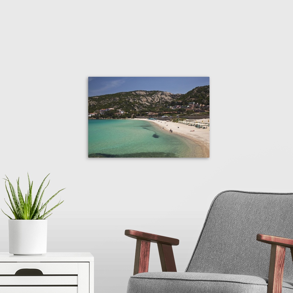 A modern room featuring ITALY, Sardinia, Baja Sardinia. Resort beach.