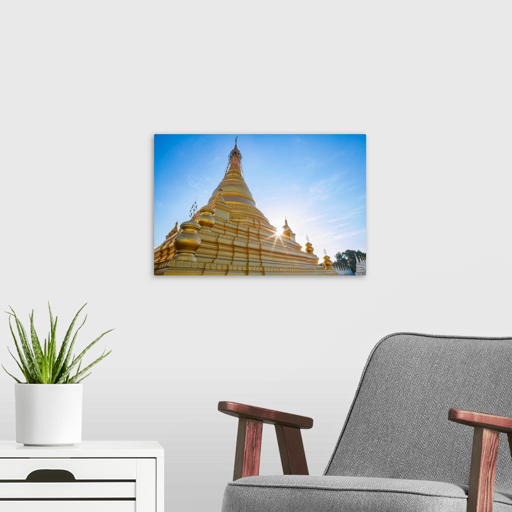 A modern room featuring Kuthodaw Pagoda In Mandalay, Myanmar