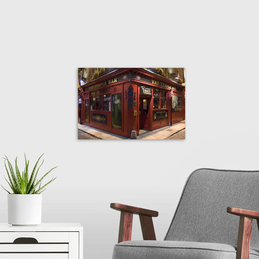 A modern room featuring The Temple Bar pub, Temple Bar, Dublin.