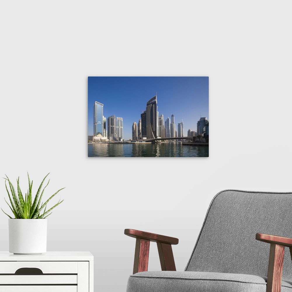 A modern room featuring UAE, Dubai, Dubai Marina, high rise buildings