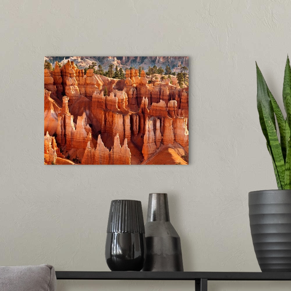A modern room featuring USA, Utah, Bryce Canyon National Park, Morning light on hoodoos