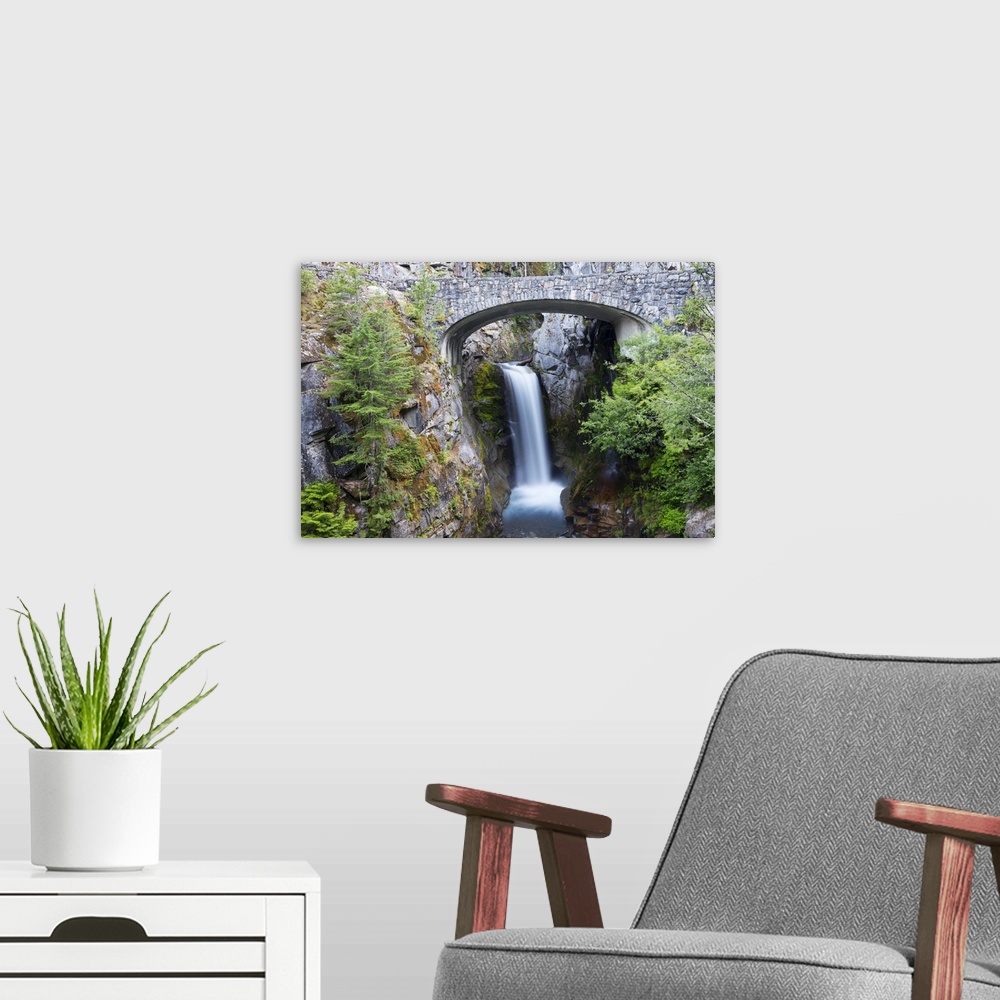A modern room featuring USA, Washington State. Mount Rainier National Park, Christine Falls