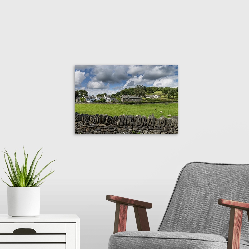 A modern room featuring England, Lake District, Cumbria, Near Sawrey, Hill Top near Beatrix Potter house
