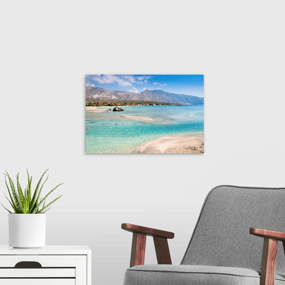 A modern room featuring Greece, Crete, Chania, Mediterranean sea, Elafonisi beach