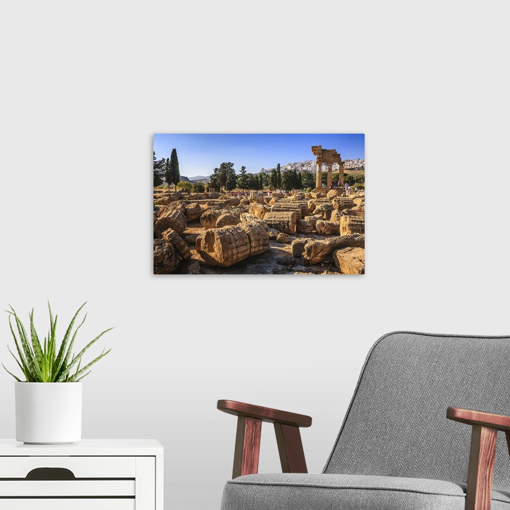 A modern room featuring Italy, Sicily, Agrigento district, Agrigento, Valley of the Temples