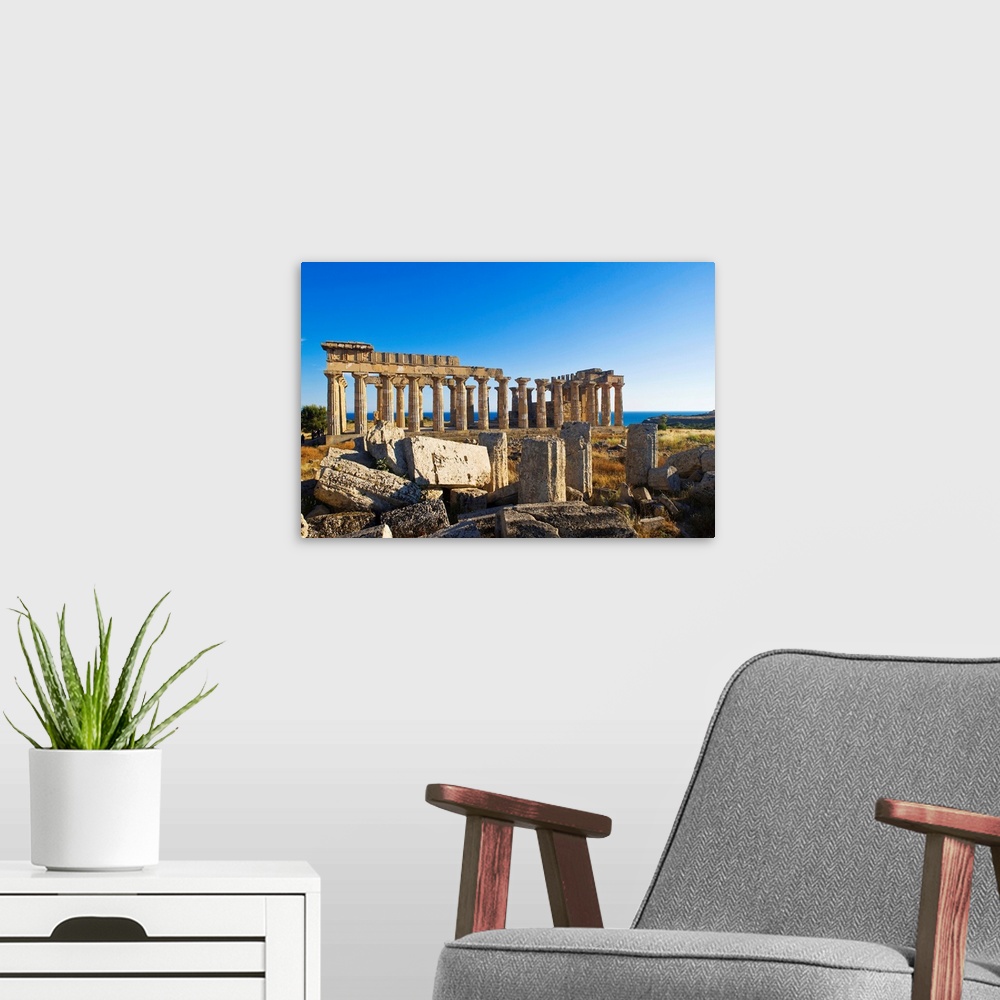 A modern room featuring Italy, Sicily, The Temple E (Temple of Hera)