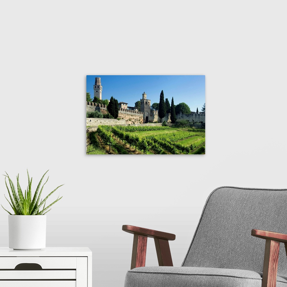 A modern room featuring Italy, Veneto, Susegana, San Salvatore castle