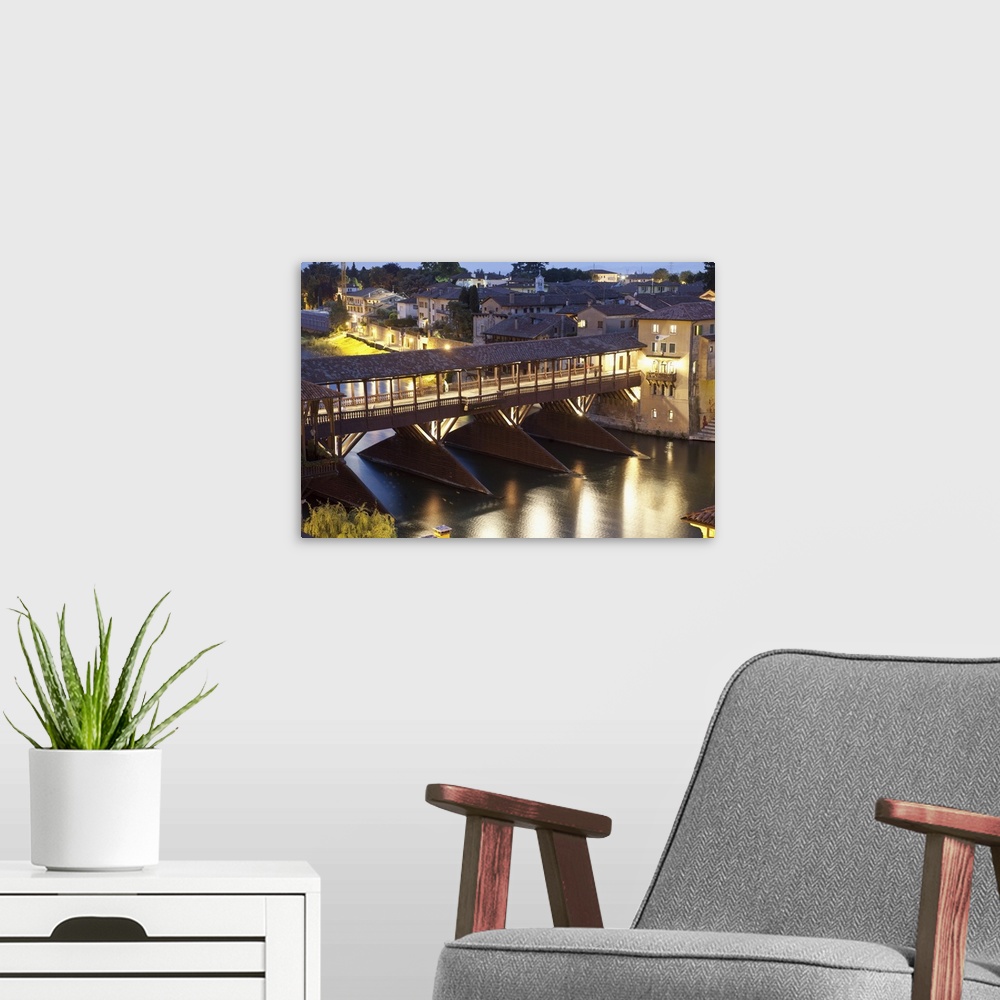 A modern room featuring Italy, Veneto, The famous wood bridge on Brenta river