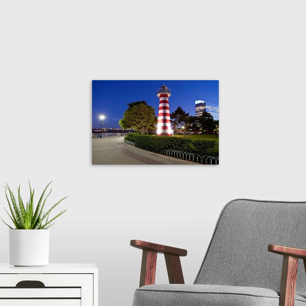 A modern room featuring New Jersey, Jersey City, LeFrak Lighthouse