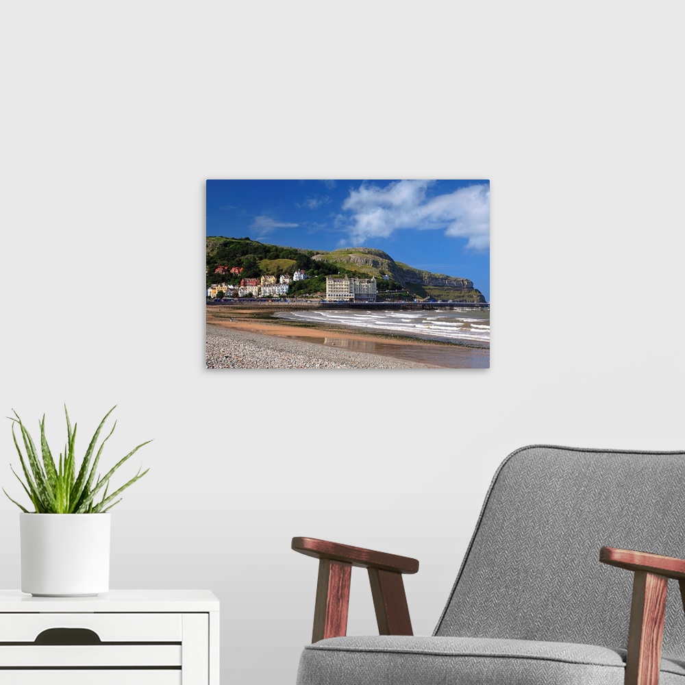 A modern room featuring UK, Wales, View of the seafront of the Victorian resort town of Llandudno